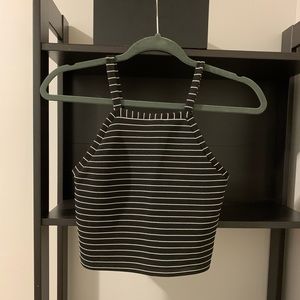 Topshop striped square cropped tank